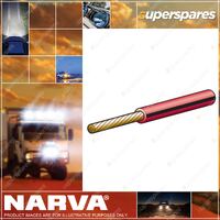 Narva 15Amps 4mm Red Colour Single Core Cable With Black Tracer 30M