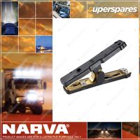 Narva Solid Brass Black Battery Clamp 800A Black with copper bridging strap