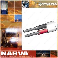 Narva 15A 4mm Multicore Battery Cable 30M Red Colour/Black with White Sheath