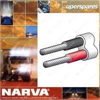 Narva 50A 6mm Multicore Battery Cable 30M Red Colour/Black with White Sheath