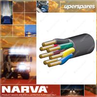 Narva 15Amps 4mm 7 Cores Trailer Cable 30M Length With Black Sheath