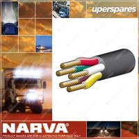 Narva 15Amps 4mm 5 Cores Trailer Cable 30M Length With Black Sheath