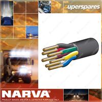 Narva 10A 3mm 7 Cores Trailer Cable 100M Length With Black Sheath