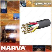 Narva 5A 2.5mm 5 Cores Trailer Cable 100M Length With Black Sheath 5852-100TC
