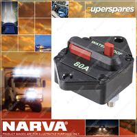 Narva 12¨C42V 80 Amp Circuit Breaker High Amp Manual Reset Box of 1