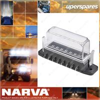 Narva 8-Way ATS Fuse Box with Tall Transparent Cover Gasket and 8 Terminals