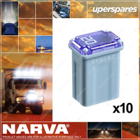 Narva 20Amp Blue Colour Female MINI MJC Fusible Links Fuse Pack Of 10 51120