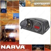 Narva Heavy-Duty Surface Mount Accessory Socket And 12/24V Dc LED Volt Meter