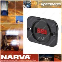 Narva 6 - 33V Dc LED Volt Meter Blister Pack 81135BL Mounting opening 29mm