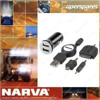 Narva Twin Usb Power Adaptor Kit Blister Pack Part NO. of 81054BL