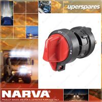 Narva Heavy Duty Battery Master Switch Red With a strong Black ABS body