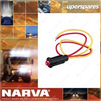 Narva 24V Pilot Lamp Pre-Wired With Red LED 180mm leads Blister Pack