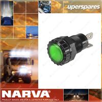 Narva 24 Volt Pilot Lamp With Green LED with push on terminal Blister Pack