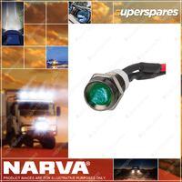 Narva 12V Sealed Pilot Lamp Clear Lens With Green Color L.E.D Blister Pack Of 1