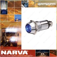 Narva 24 Volt Chrome Pilot Lamp With Blue LED Blister Pack 62098BL
