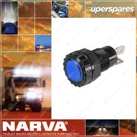Narva 12 Volt Pilot Lamp With Blue Color Led Push on terminals Blister Pack