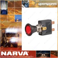 Narva Illuminated Off/On Push/Pull Switch With Red LED Blister Pack