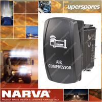 Narva 12/24V LED Illuminated Sealed Rocker Switch W/ Air Compressor Symbol