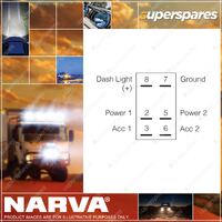 Narva 12 / 24V Off/On/On LED Illuminated Sealed Rocker Switch Blue Blister Pack