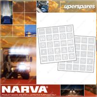Narva 4WD Sticker Set for 4WD Application popular white symbols Blister Pack