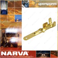Narva 100pcs 2.8X0.8mm Male Blade Terminal non-insulated brass with locking tab