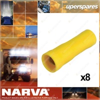Narva Yellow Female Insulated Bullet Terminals Wire Size 5-6mm - Pack of 8