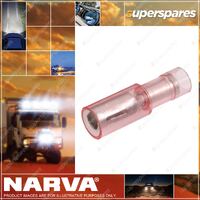Narva 4.0mm Female Bullet Terminal Red Color transparent polycarbonate 100 Pack