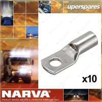 Narva 8mm Cable Size 70 Stud Straight Barrel Cable Lug Pack Of 10