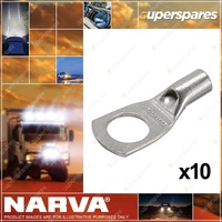 Narva 6mm Cable Size 10 Stud Straight Barrel Cable Lug Pack Of 10