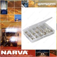 Narva Straight Barrel Cable Lug Assortment Contains 165 barrel Cable lugs
