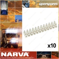 Narva 30Amp polyamide Nylon Terminal Connector Strips Pack of 10 56281
