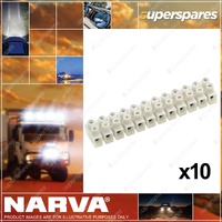 Narva 20Amp polyamide Nylon Terminal Connector Strips Pack of 10 56280