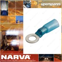 Narva 5.0mm Adhesive Lined Ring Terminal Blue Color Tob Or Size 5mm 50 Pack