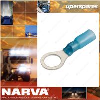 Narva Adhesive Lined Ring Terminal Blue Colour Tob Or Size 8.4mm 50 Pack