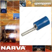 Narva 2.0mm Pin Terminal flared vinyl insulated Blue Color 25 Pack