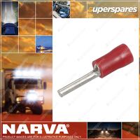 Narva 2.0mm Pin Terminal flared vinyl insulated Red Color 25 Pack