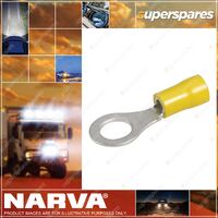 Narva 100pcs 8.4mm Yellow Ring terminal flared vinyl & insulated 56190