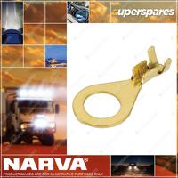 Narva 8.4mm Ring Terminal Non-insulated Brass Wire Size 1 - 4mm Pack of 100