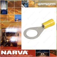 Narva 100pcs 13.0mm Yellow Ring terminal flared vinyl & insulated