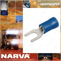Narva 4.3mm Spade Terminal flared vinyl & insulated Blue Pack of 100