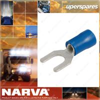 Narva 5.0mm Spade Terminal flared vinyl & insulated Blue Color Pack of 100