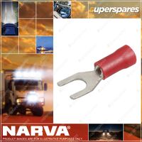 Narva 4.3mm Spade Terminal flared vinyl & insulated Red Pack of 100