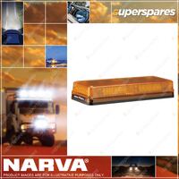 Narva 12/24V Hi Optics High Powered LED Light Box Amber Flange Base W/ Amber Len