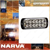 Narva 12/24V Super Low Profile L.E.D Warning Light Red - 12 L.E.Ds