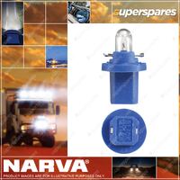 Narva 12 Volt 1.2W Bx8.5D Blue Color Color Base Dash Panel Globe 47780