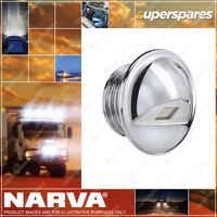 Narva 10-30V L.E.D Chrome Step Light Blue Color Blister Pack Of 1