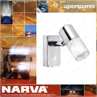 Narva 10-30 Volt Chrome Interior Lamp Dimming W/Switch 3200K Part NO.of 87466