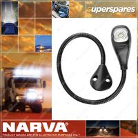 Narva 9-33V LED Reading Lamp With 400mm Flexible Arm & Fixed Mounting Bracket