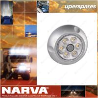 Narva 9-33V LED Interior Swivel Lamp With Off/On Switch With Silver Satin Finish