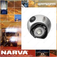Narva 10-30V LED Interior Swivel Lamp With Silver Satin Finish Blister